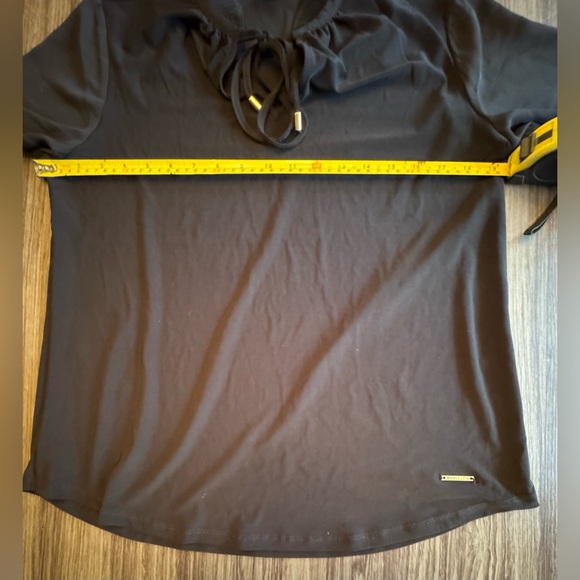 NWT Anne Klein Black Tie-Front Blouse - Picture 7 of 8